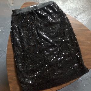 Joan Rivers Sequin Pull-On Pencil Skirt